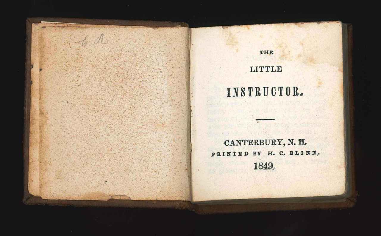 An old book with the title of the little instructor.